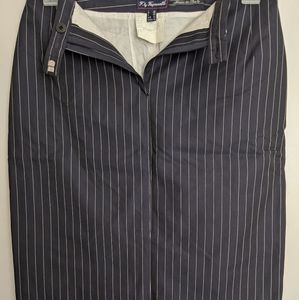 Italian Navy blue/white pin striped skirt